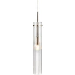 Markslöjd Tubo lampa wisząca 1x40W stal/szkło przezroczyste 108112