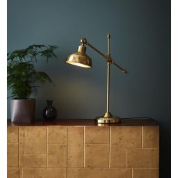 Markslöjd Grimstad lampa biurkowa 1x60W mosiądz 108116