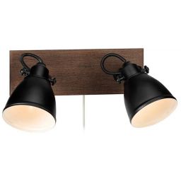 Markslöjd Native kinkiet 2x18W brązowy/czarny 108213