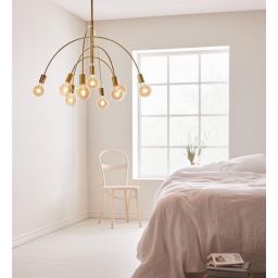 Markslöjd Lavello lampa wisząca 9x40 W mosiądz 108289