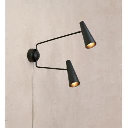 Markslöjd Peak kinkiet 2x40 W czarny 108690