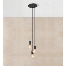 Markslöjd Cielo lampa wisząca 3x40 W czarna 108733