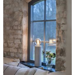 Markslöjd Legna lampa stołowa 1x40W szary/szkło przezroczyste 108756