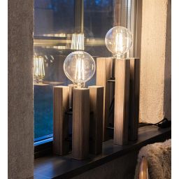 Markslöjd Lodge lampa stołowa 1x40W ciemny brąz 108758