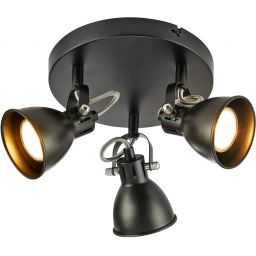 Markslöjd Mion lampa podsufitowa 3x7 W czarna 108847
