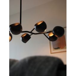 Markslöjd Cupolo lampa wisząca 7x40 W czarna 108860