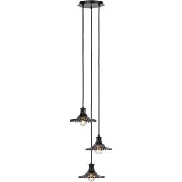 Markslöjd Novia lampa wisząca 3x40 W czarna-przydymiona 108853