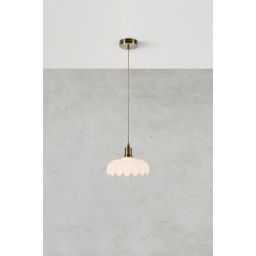 Markslöjd Kurage lampa wisząca 1x40 W biała-mosiądz 108857