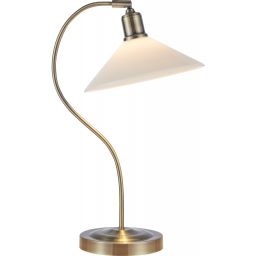 Markslöjd Vela lampa stołowa 1x40 W biała-mosiądz 108863