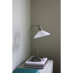 Markslöjd Vela lampa stołowa 1x40 W biała-mosiądz 108863