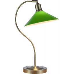 Markslöjd Vela lampa stołowa 1x40 W mosiądz-zielona 108864