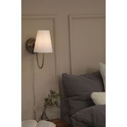 Markslöjd Amar kinkiet 1x40 W biały-mosiądz 108908