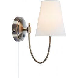 Markslöjd Amar kinkiet 1x40 W biały-mosiądz 108908