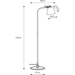 Markslöjd Tilt lampa stojąca 1x60 W szara 108966