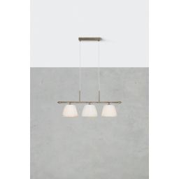 Markslöjd Oxford lampa wisząca 3x40 W biała-mosiądz 108975