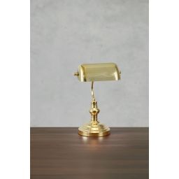 Markslöjd Bankers lampa stołowa 1x40 W mosiądz 108977