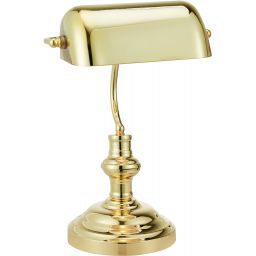 Markslöjd Bankers lampa stołowa 1x40 W mosiądz 108977