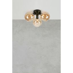 Markslöjd Artis lampa podsufitowa 3x40 W czarna-bursztynowa 108997