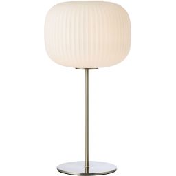 Markslöjd Sober lampa stołowa 1x40 W biała-nikiel 109007