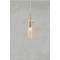 Markslöjd Tibia lampa wisząca 1x40 W mosiądz-bursztynowa 109015