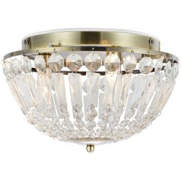 Markslöjd Estelle lampa podsufitowa 3x20 W mosiądz-przezroczysta 109031