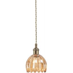 Markslöjd Gota lampa wisząca 1x40 W antyczny mosiądz-bursztynowa 109137