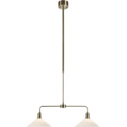 Markslöjd Vela lampa wisząca 2x W biała-antyczny mosiądz 109160