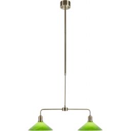 Markslöjd Vela lampa wisząca 2x W antyczny mosiądz-zielona 109161