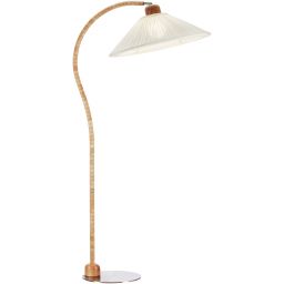 Markslöjd Esset lampa stojąca 1x40 W biała-naturalne drewno 109189