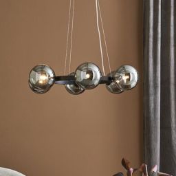 Markslöjd Circle lampa wisząca 6x20W czarny/przydymiony 108051