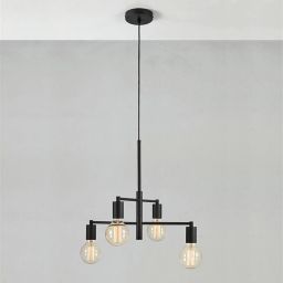 Markslöjd Cielo lampa wisząca 4x40 W czarna 108716
