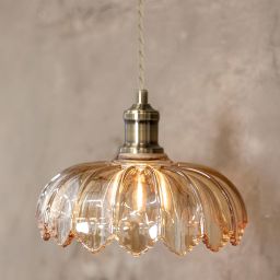 Markslöjd Kurage lampa wisząca 1x40 W mosiądz-bursztynowa 108858