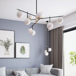 Maytoni Nostalgia lampa podsufitowa 6x40W biała/złota/czarna MOD048PL-06G