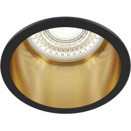 Maytoni Reif lampa do zabudowy 1x50W czarny/złoty DL049-01GB