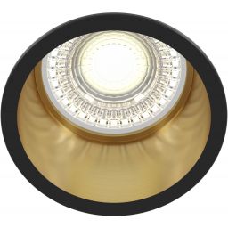 Maytoni Reif lampa do zabudowy 1x50W czarny/złoty DL049-01GB