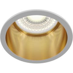 Maytoni Reif lampa do zabudowy 1x50W biały/złoty DL049-01WG