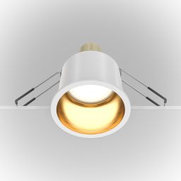 Maytoni Reif lampa do zabudowy 1x50W biały/złoty DL049-01WG