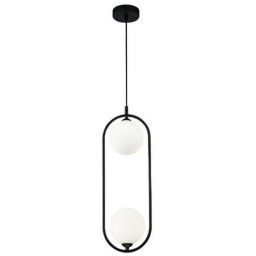 Maytoni Ring lampa wisząca 2x25W czarna MOD013PL-02B