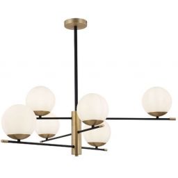 Maytoni Nostalgia lampa podsufitowa 6x40W biała/złota/czarna MOD048PL-06G