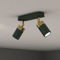 Milagro Joker lampa podsufitowa 2x7W zielony/złoty MLP7718
