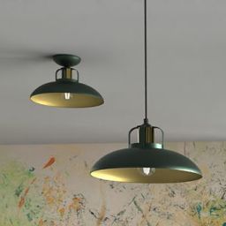 Milagro Felix lampa wisząca 1x60W ciemny zielony/złoty mat MLP7709