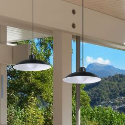 Milagro Saturn lampa solarna wisząca 2x12 W czarny EKO9151