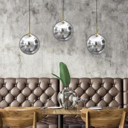 Milagro Reflex lampa wisząca 3x40W czarny/złoty MLP8415