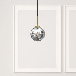 Milagro Reflex lampa wisząca 1x40W czarny/złoty MLP8413