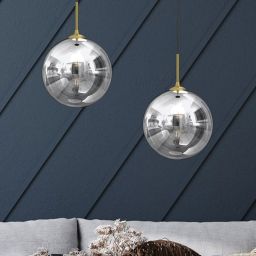 Milagro Reflex lampa wisząca 1x60W czarny/złoty MLP8414