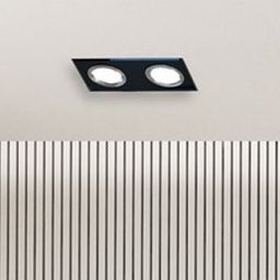 Milagro lampa do zabudowy 2x50W czarna EKOS926