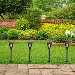 Milagro Flame lampa solarna stojąca 1x0,06 W czarny EKO1450