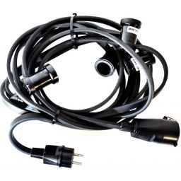 Milagro girlanda zewnętrzna 15x10 W czarna EKO1892