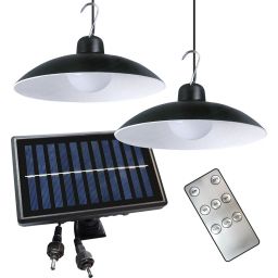 Milagro Saturn lampa solarna wisząca 2x12 W czarny EKO9151