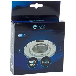 Milagro lampa do zabudowy 1x50W srebrna EKOS204